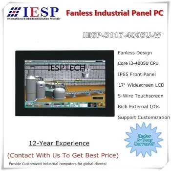 17 palcové Priemyselné Panel PC, i3-4005U CPU/4 GB DDR3L/500GB HDD, 5-w dotykový displej, veľkoplošná Obrazovka, Fan-menej Dizajn Touch Panel PC