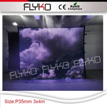 P3.5CM fáze osvetlenie, DJ pozadia led animácie opony 3m vysoká*4m šírka s letu prípade
