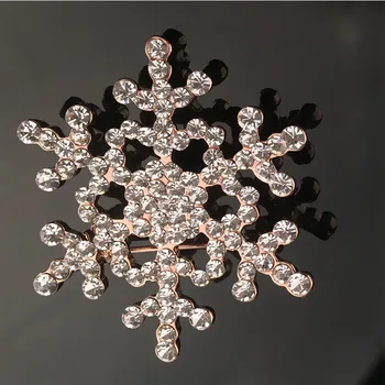 Pani Móda Kolíky Očarujúce Crystal Kamienkami Brošňa Jednorožec Veľká Snehová Vločka Brošňa Kolíky Šperky Broches
