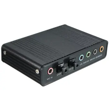 Externý USB 5.1 3D o Zvuková Karta Virtual 7.1 Kanálový Prevodník Kábel Adaptéra