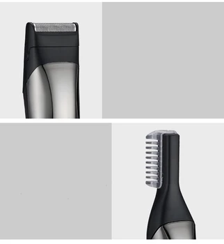 Surker zastrihávač chĺpkov 6 v 1USB nabíjateľná hair clipper účes stroj fúzy zastrihávač vlasov rezbárstvo obočie holiaci strojček nos zastrihávač