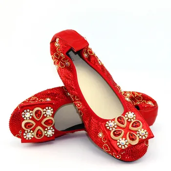 Doershow výrobnú cenu Afriky sandále s flitrami na stranu,pekný ČERVENÝ dizajn dámy topánky!HLK1-4