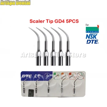 5 ks GD4 zubné scaler tipy ultrazvuková zubná scaler tip GD4 vhodné pre SATELEC NSK DTE