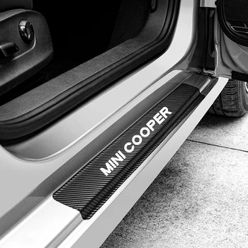 Pre MINI Cooper F60 F57 F54 CLUBMAN R55 R56 R57 R60 Krajana R61 Auto Príslušenstvo 4PCS Auto Parapet Nálepky Uhlíkových Vlákien Odtlačkový