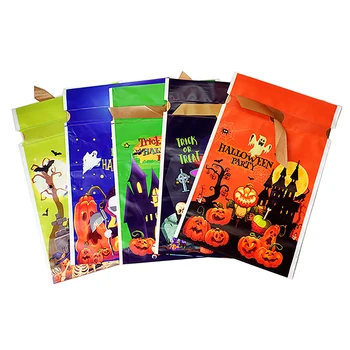 50PCS Halloween Candy Bag Biscuit Balení Taška Tekvica Trick or Treat Taška Potravín Snack Darčeka Halloween Dekorácie Veľkoobchod