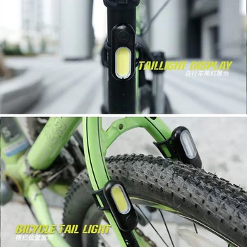 Nabíjateľná Bicykel Zadné Svetlo Bicykel Zadné Svetlo Nepremokavé Bicykel Zadné Svetlo Požičovňa Smart Auto Brzdu Na Snímanie Svetla, Požičovňa Lampa