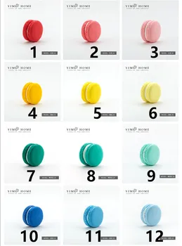 6pcs Umelé Dekorácie Macrons falošné macrons vyrobené z hliny 3.3 cm multi-farebné cake zdobenie pre prezentovať fotografie