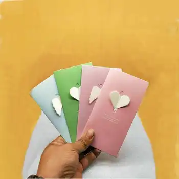5 ks troch-dimenzionální v tvare srdca pohľadnice diy kórejský tvorivé láska krídla dovolenku karty Deň matiek karty