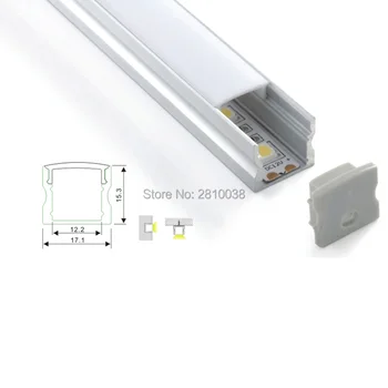 20 X 1M Sady/Veľa Povrchovú montáž hliníkový profil led pásy a 15 mm hlboké u typu led profil hliníka na strop alebo na stenu