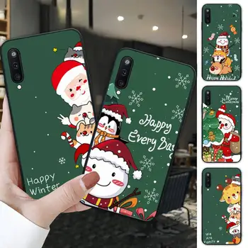 Vianoce, Nový Rok, Darček Silikónové Čierne Prípade Coque Pre Samsung Galaxy A01 A10 A31 A51 A71 A91 A10S A30S M20 Kryt