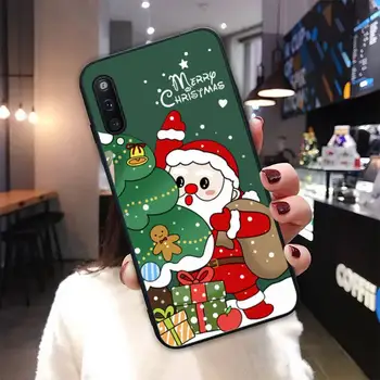 Vianoce, Nový Rok, Darček Silikónové Čierne Prípade Coque Pre Samsung Galaxy A01 A10 A31 A51 A71 A91 A10S A30S M20 Kryt