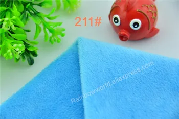 211# modrá Flaušová Tkanina Super mäkký, zamatový mikrovlákna velboa s vlasmi výška 2-3 mm pre DIY patchword hračka deka (50*150 cm)
