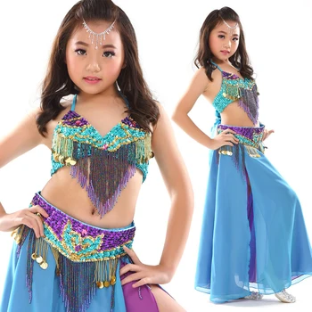 Nový Štýl Brušného Tanca Kostým Nastaviť Orientálnych Tanečných Kostýmov, Deti, Brušný Tanec Oblečenie Indický Tanec Kostýmy Fáze Výkonu 3ks