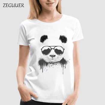 Panda Bear Klaun T Shirt Zábavné Tričká Lete Harajuku Blusas Mujer De Moda 2018 Streetwear Tlač Módne Dámske Oblečenie