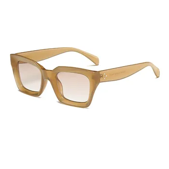 Námestie Malé Retro slnečné Okuliare Ženy Cat Eye Značky Dizajnér Slnečné Okuliare Dámy Nit Jasné Odtiene Okuliare UV400