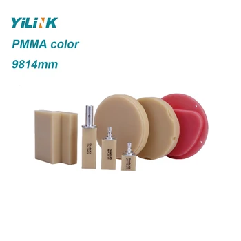 10pieces 98x14mm Akryl farba PMMA Zubné CADCAM Bloky/PMMA farba Disk Protézy Protetiky Dočasné Korunky A Mostíky