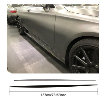 Carbon Fiber Strane Sukne Nálepka Pre Mercedes-Benz S500 S550 S560 S63 S65 AMG AMG 2-Dverové-2018 Auto Strane Zástery pery