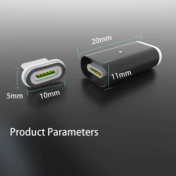 Magnetický Adaptér Pre iPhone 11 Pro Max XR XS USB Nabíjačka Android Typu C konektor Micro USB 2.0 Rýchle Nabíjanie Nabíjací Adaptér