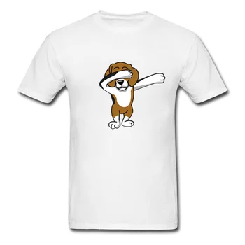 Módne Letné Štýl Krátky Rukáv Chlapci Tričko Roztomilý Dabbing Beagle Dab Tanec T-Shirt Zábavné Psa Tlač Muži Streetwear