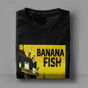 Banán Ryby T-Shirts Anime, Japonskej Trestnej Činnosti Popola Eiji Komické Muž, T Košele Funky Bavlna Krátke Rukávy T-Shirt Nový Príchod
