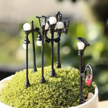 1pc Živice Street Light Miniatúrne Figúrky Víla, Záhrada Lampa DIY Domáce Dekorácie Príslušenstvo Mini Plavidlá Micro Terénne Dekor