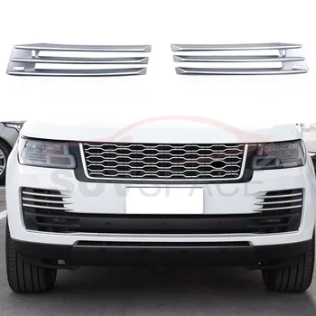 Vysoká kvalita chrome Silver ABS Prednej spodnej Mriežky Hmlové Svetlo Kryt PRE Land Rover Range Rover 2018