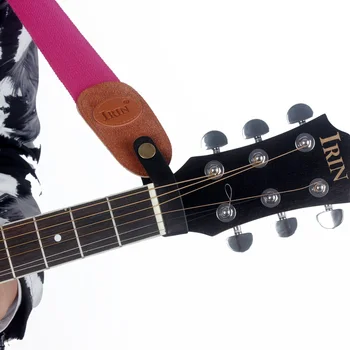 Akustická Gitara Krk Tlačidlo Vreteníka Adaptér Syntetickej Kože s Kovovým Zipsom na Gitaru Časti, súčasti a Príslušenstvo