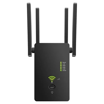 AC1200Mbps Bezdrôtový Wifi Opakovač Dual Band Router 2.4/5G Wi-Fi Extender WiFi Signálu Bezdrôtovej siete Booster-Plug NÁS