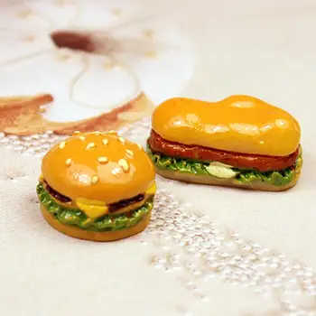 8pcs Živice Hamburger Model Potravín Hračky Pre Doll House Kuchyňa Hračka DIY Príslušenstvo Nové
