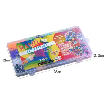 32 mriežky rainbow gumička ručné pletenie zariadenie DIY gumy nastaviť kapela tkaný náramok farebné puzzle detí W5N7