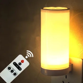 2019 Nové Valcové diaľkové 220V LED Diaľkové ovládanie Stmievač nočné svetlo Bezdrôtový babby Spálňa, nočné lampy, vnútorné osvetlenie