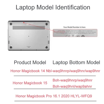 2021 Prenosný obal Pre Česť Magicbook Pro 16.1 2020 Nový Pevný Anti-Scrached PVC púzdro Pre Huawei Magicbook 14 15 BOH-WAQ9HNR