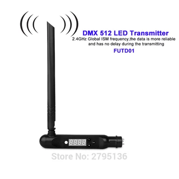 DMX 512 led vysielačom Digitálny displej 2.4 G ISM bezdrôtového Signálu connecter DC5V 2400-2483.5 MHz pre Disco Stage BAR KTVS