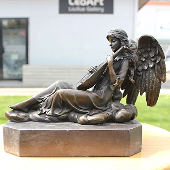 Anjel Pipa bronz, meď remesiel socha bytového zariadenia, obchodné darčeky, dekorácie, umelecké remeslá