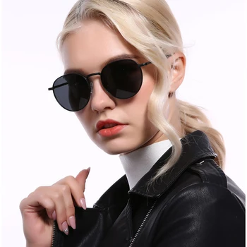 Retro okrúhle kovové slnečné okuliare ženy značky dizajnér vintag lunette soleil oculos polarizado