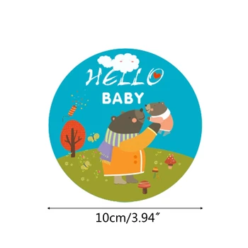 12 Ks Dieťa Tehotné Mesačné Nálepky Animal Vzor Záznamu Míľnik Nálepky B36E