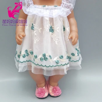 Bábika šaty hodí baby Doll oblečenie bavlnené body, šaty + spodky + klobúk 18