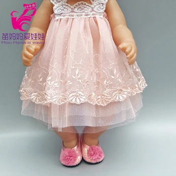 Bábika šaty hodí baby Doll oblečenie bavlnené body, šaty + spodky + klobúk 18