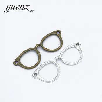 YuenZ 8pcs Bronz z Tibetského Striebra Plátovaného okuliare Prívesok Charms Šperky, Takže Príslušenstvo DIY Remesiel 55*19 mm J214