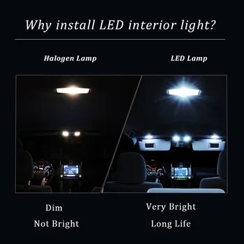 TPKE 10X Auto Interiérové LED Super Biele Svetlo, Žiarovka, Držiak Pre 2011-2019 Mitsubishi RVR Mapu Dome batožinového priestoru špz Lampa
