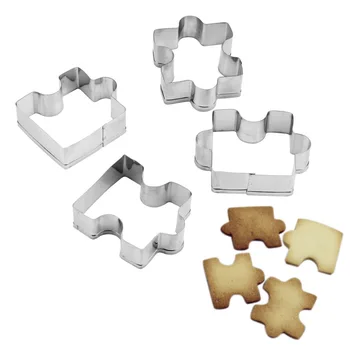 Sušienky Cookie Cutter Nástroje, Kuchynské Náradie Nerez 4Pcs/set Gadgets Puzzle Vzor Kuchynské Náradie