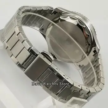 Nové 41mm BLIGER Biela dial GMT Pánske Hodinky Zafírové sklo dátum keramická fazeta automatické mužov náramkové hodinky