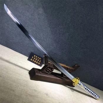 Hand-Made Japonský Samuraj Meč Katana Vysokej Mangánovej Ocele Meč Dreva, Prezervatívy