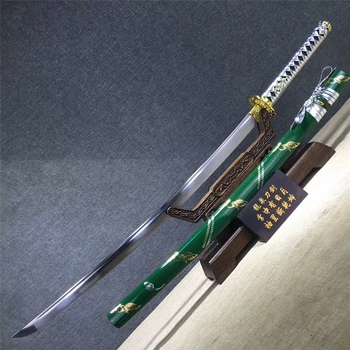 Hand-Made Japonský Samuraj Meč Katana Vysokej Mangánovej Ocele Meč Dreva, Prezervatívy