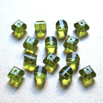 Shangquan 100KS/Veľa Crystal Korálky Jedinečný Tvar Štvorca 8x7MM Voľné Dištančné DIY Módne Šperky Korálky Vyšívanie SQB87M