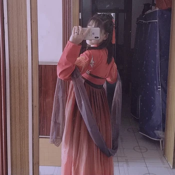 Tradičné Tanečných Kostýmov, Vyšívanie Hanfu Ženy folklórny Festival Oblečenie Čínsky Víla Šaty Fáze Rave Výkon Oblečenie DC4683