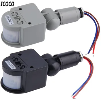 ICOCO Automatické PIR Infračervený Senzor Pohybu, Detektor Prepínač pre LED Svetlo Bezpečnosti populárne Kvality, Vnútorné Vonkajšie Flash Riešenie