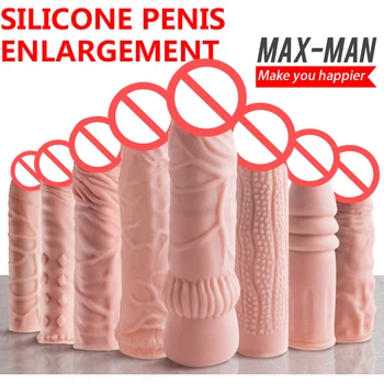 Kondómy Pre Mužov Opakovane Penis Extender Rukávom Pre Mužov Extender Dildo Enhancer Rozšírenie Kondóm Mužský Penis, Sexuálne Hračky