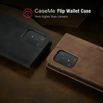CaseMe Retro Flip Puzdro Pre Samsung Galaxy S20 Plus Auto Magnetické Blízkosti Slim Peňaženky, Kožené Kryt Pre Samsung S20 S20 Ultra Prípade