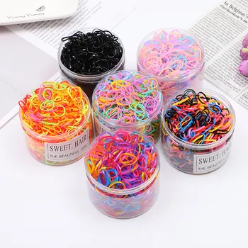 Nová verzia jednoduché krabicové farebné gumičky, gumičky, detské jednorazové elastické tie vlasy krúžok základné vlasy lano